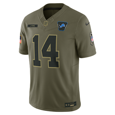 ナイキ製　NFL デトロイト・ライオンズ ユニフォーム [スペシャルセール！] Amon-Ra St. Brown Detroit Lions Salute to Service Men's Nike Dri